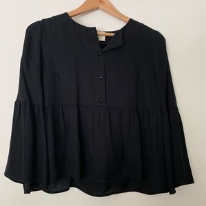Sézane blouse maiwenn size 34 black/noire